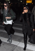 Kim Kardashian & Khloe Kardashian Arriving at JFK airport